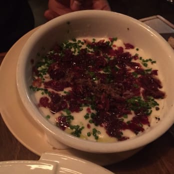 Niu Kitchen - Ous (Poached Eggs, Truffled Potato Foam, Jamon Iberico, Summer Black Truffle, $15) - Catalan Near Me - Miami, Florida Niu Kitchen - Ous (Poached Eggs, Truffled Potato Foam, Jamon Iberico, Summer Black Truffle, $15) - Catalan Near Me - Miami, Florida