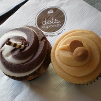 Dots Cupcakes - vanilla-chocolate swirl & pb & banana - Cupcakes Near Me - Pasadena, California