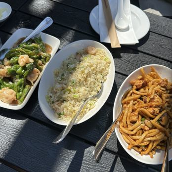 dan modern chinese - Shrimp shishito, shrimp fried rice, udon dan dan noodles. - Chinese Near Me - Long Beach, California