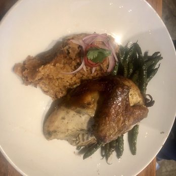Limón - Rotisserie chicken with tacu tacu and green beans - Peruvian Near Me - Walnut Creek, California Limón - Rotisserie chicken with tacu tacu and green beans - Peruvian Near Me - Walnut Creek, California