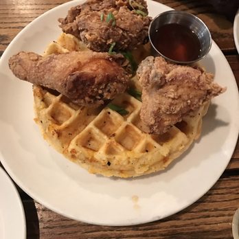 Friedman's - Fried chicken and cheddar waffles- yum! - Breakfast & Brunch Near Me - New York, New York Friedman's - Fried chicken and cheddar waffles- yum! - Breakfast & Brunch Near Me - New York, New York