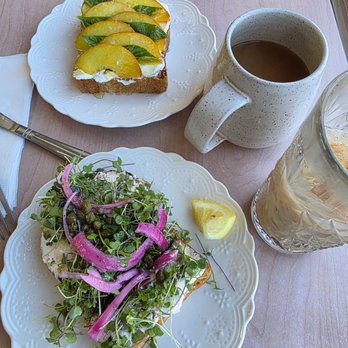 Chico Chai - Salmon toast and peach basil toast. - Coffee & Tea Near Me - Chico, California