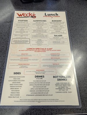 Menu photo 2 Weck's Albuquerque, NM Menu photo 2 Weck's Albuquerque, NM