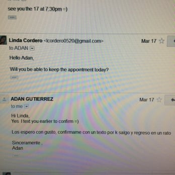 Photographer Adan - #3 Thread of email him cancelling - Photographers Near Me Photographer Adan - #3 Thread of email him cancelling - Photographers Near Me