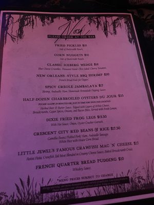 Menu photo 5 The Evangeline Swamp Room Los Angeles, CA Menu photo 5 The Evangeline Swamp Room Los Angeles, CA