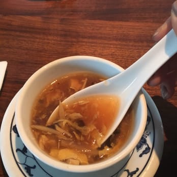 Great China - Yummy hot and sour soup came with lunch - Chinese Near Me - Berkeley, California