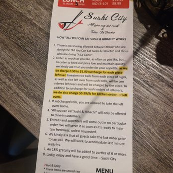 Sushi City - Lunch AYCE rules - Sushi Bars Near Me - Chattanooga, Tennessee Sushi City - Lunch AYCE rules - Sushi Bars Near Me - Chattanooga, Tennessee