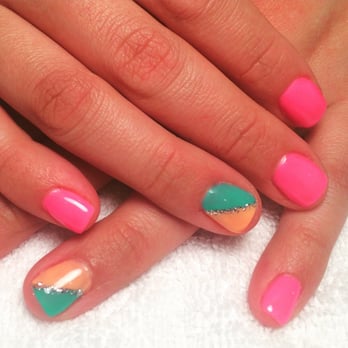 Ambiance Nails Spa - Spurs (nba) themed & springy gel manicure. - Nail Salons Near Me - Dumfries, Virginia