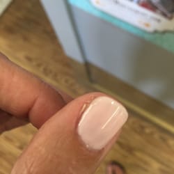 Nails Impression - Cuticles and nails not properly cleaned. Felt rushed out.