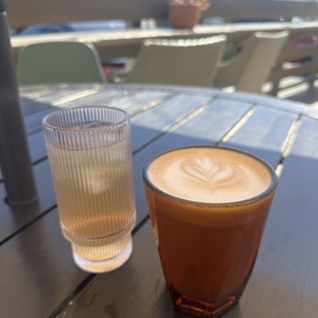 Abode Coffee - Latte and green mango tea - Coffee & Tea Near Me - Wildomar, California