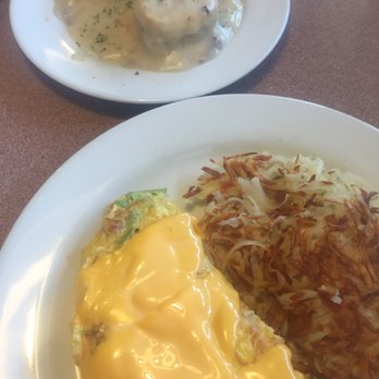 Midvale Mining Cafe & Catering - Western omelette with biscuits and gravy instead of toast - Breakfast & Brunch Near Me - Midvale, Utah