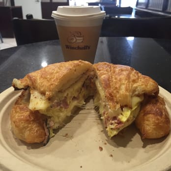 Winchell's Donut House - Egg, Ham & Cheese croissant sandwich... Really good - Donuts Near Me - Pasadena, California Winchell's Donut House - Egg, Ham & Cheese croissant sandwich... Really good - Donuts Near Me - Pasadena, California