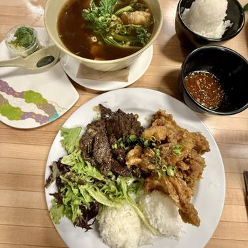 Aiea Bowl - Mixed plate and ox tail soup - Bowling Near Me - Aiea, Hawaii