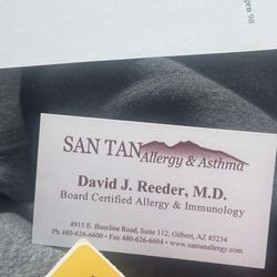 San Tan Allergy & Asthma - Dr.Reeder Card