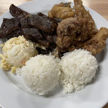 Aiea Bowl - Fried chicken and short rib combo - Bowling Near Me - Aiea, Hawaii