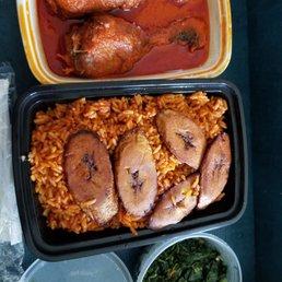 Chicken with rice plate