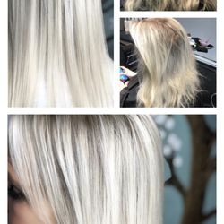 Jennie D’Andrea At Hue Beauty Bar - A Full Babylight and Strandlight application and Brazilian Blowout added new life to this blonde bombshell!