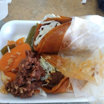 El Ranchero Taco Shop - Tacos al pastor with the crunchy carrots and the best beans I've had in many years. - Mexican Near Me - Chula Vista, California
