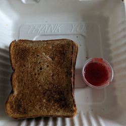 Stacked Pancake - Whole wheat toast with strawberry jam