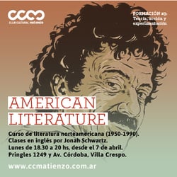 Jonah Schwartz - Taller de Literatura en Inglés - Flyer del taller