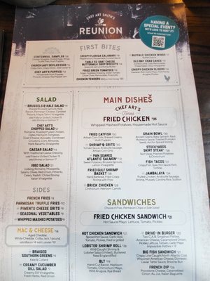 Menu photo 4 Chef Art Smith's Reunion Chicago, IL