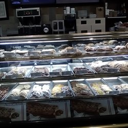 Sliced pastries.