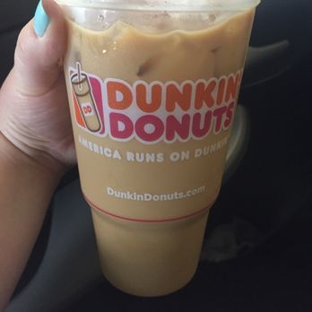 Dunkin' - Large pumpkin iced coffee, tis' the season! - Donuts Near Me - Goshen, Indiana Dunkin' - Large pumpkin iced coffee, tis' the season! - Donuts Near Me - Goshen, Indiana
