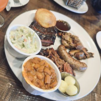 The Ranch House - The ranch house platter with Cole slaw and beans - American Near Me - Santa Fe, New Mexico