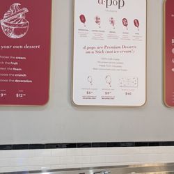 D-Pop Desserts - Menu.