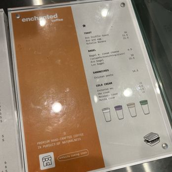 Enchanted Coffee - Food menu - 8/15/26 - Coffee & Tea Near Me - Los Angeles, California Enchanted Coffee - Food menu - 8/15/26 - Coffee & Tea Near Me - Los Angeles, California
