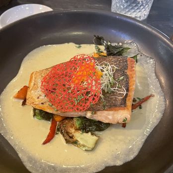 Snap Thai Fish House - Salmon with Green Curry - Thai Near Me - Atlanta, Georgia Snap Thai Fish House - Salmon with Green Curry - Thai Near Me - Atlanta, Georgia