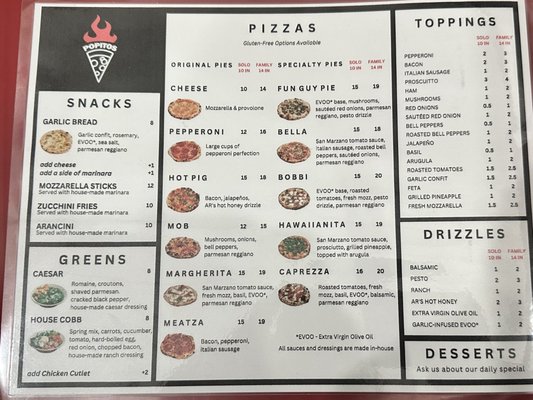 Menu photo 2 Popitos Charlottesville, VA