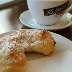 Ulmer Bäckerei und Konditorei - My delicious breakfast this morning. Almond pastry and a large coffee