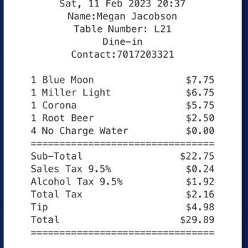 Uptown Alley - Receipts for drinks (including tip)! - Bowling Near Me - Surprise, Arizona Uptown Alley - Receipts for drinks (including tip)! - Bowling Near Me - Surprise, Arizona