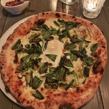 Hersh's - La primavera - Ramps, spring onion, farm egg - Pizza Near Me - Baltimore, Maryland