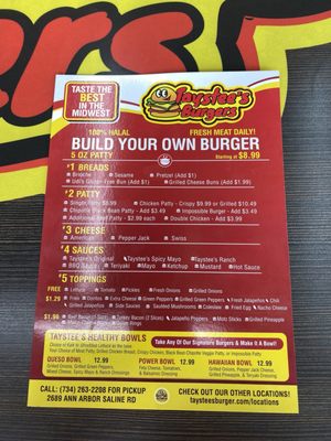 Menu photo 3 Taystee's Burgers Ann Arbor, MI Menu photo 3 Taystee's Burgers Ann Arbor, MI