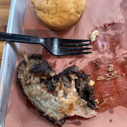 A large chunk of fat and skin