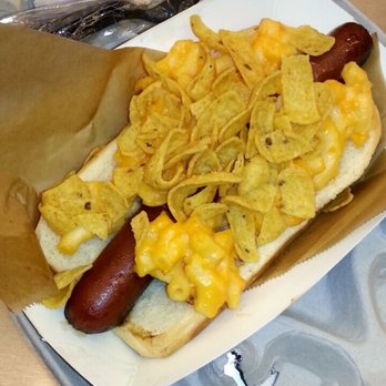 Dodger Stadium - Dodger dog with Mac n cheese and Frito's - Stadiums & Arenas Near Me - Los Angeles, California Dodger Stadium - Dodger dog with Mac n cheese and Frito's - Stadiums & Arenas Near Me - Los Angeles, California