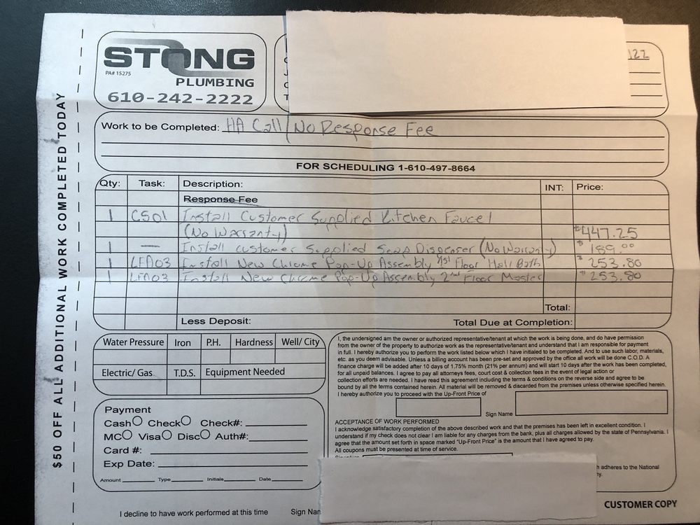 Slide of Stong Plumbing