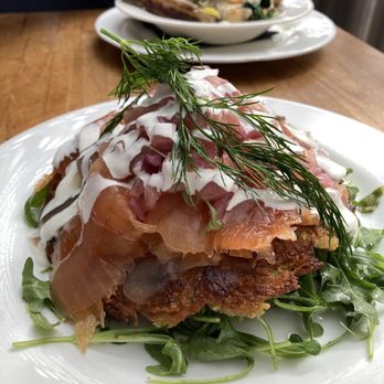 Farm House Local - Potato celery root pancake - New American Near Me - Larkspur, California Farm House Local - Potato celery root pancake - New American Near Me - Larkspur, California