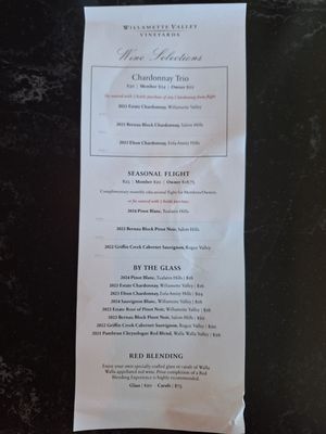 Menu photo 3 Willamette Valley Vineyards - Vancouver Waterfront Vancouver, WA Menu photo 3 Willamette Valley Vineyards - Vancouver Waterfront Vancouver, WA