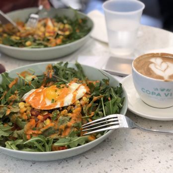 Copa Vida - Breakfast brunch-there are like 2-3 type of dressing in this breakfast salad!  Too flavorful for a breakfast item. - New American Near Me - Pasadena, California