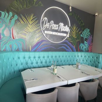 De Poca Madre Modern Mexican Kitchen - The first booth we sat in but we needed more room. It was so beautiful - Breakfast & Brunch Near Me - Corona, California