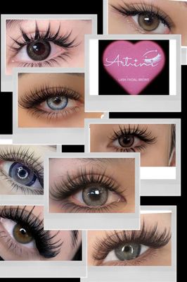We do Eyelashes extensions & Facial - All the work photos are from our real customers.