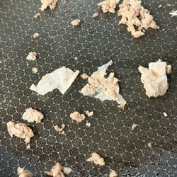 Halshan Premium Raw Food - Pieces of wax paper encountered in the food