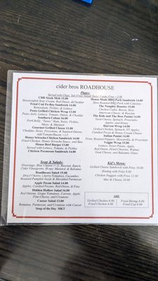 Menu photo 2 Cider Bros Roadhouse Red Hook, NY Menu photo 2 Cider Bros Roadhouse Red Hook, NY