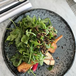 Oyster mushroom with arugula