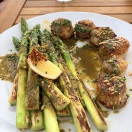 Scallops and asparagus Scallops and asparagus