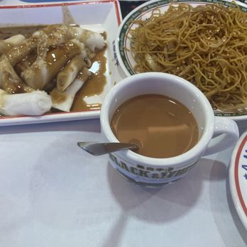 HK Macau Bistro - 豉油皇炒麵 or Soy Sauce Chow Mein and 混醬腸粉 or Steamed Rice Roll in Mixed Sauce Milk tea - Hong Kong Style Cafe Near Me - San Gabriel, California HK Macau Bistro - 豉油皇炒麵 or Soy Sauce Chow Mein and 混醬腸粉 or Steamed Rice Roll in Mixed Sauce Milk tea - Hong Kong Style Cafe Near Me - San Gabriel, California