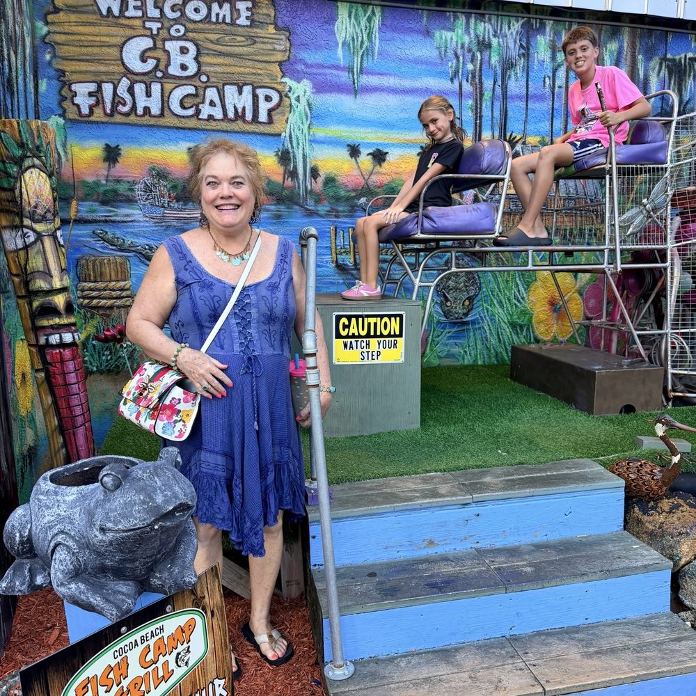 Cocoa Beach Fish Camp Grill - Cute photo op in front - New American Near Me - Cocoa Beach, Florida Cocoa Beach Fish Camp Grill - Cute photo op in front - New American Near Me - Cocoa Beach, Florida